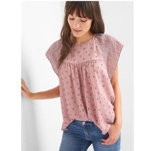 GAP Pink flower blouse